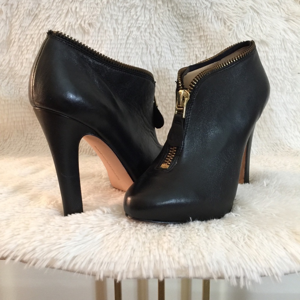 Diane Von Furstenberg Soft Leather Zipper Booties